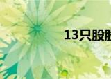 13只股股价创历史新高
