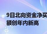 9日北向资金净买入147.53亿元 单日净买入额创年内新高
