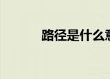 路径是什么意思（路径是什么）
