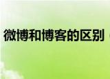 微博和博客的区别（不知道你是否分得清呢）