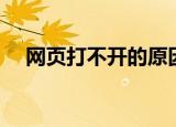 网页打不开的原因（原因主要有哪些呢）