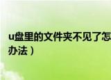 u盘里的文件夹不见了怎么办（u盘里的文件夹不见了有什么办法）