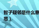 智子疑邻是什么意思（成语智子疑邻是什么意思）