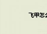 飞甲怎么矫正（飞甲）