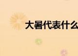 大暑代表什么（大暑是什么意思）