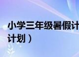小学三年级暑假计划表图片（小学三年级学习计划）
