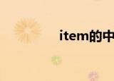 item的中文意思（ltem）