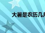 大暑是农历几月几日（大暑的时间）