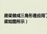 房梁做成三角形是应用了三角形的什么（一个直角三角形房梁如图所示）