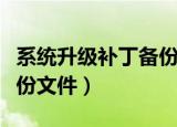 系统升级补丁备份文件在哪（系统升级补丁备份文件）