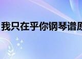 我只在乎你钢琴谱原版（我只在乎你 钢琴谱）