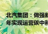 北汽集团：做强新能源汽车产品，力争2050年实现运营碳中和