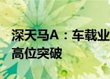深天马A：车载业务在手未来订单量、额持续高位突破