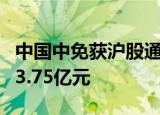 中国中免获沪股通连续3日净买入 累计净买入3.75亿元