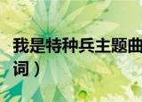 我是特种兵主题曲歌词（我是特种兵片尾曲歌词）