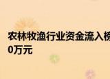 农林牧渔行业资金流入榜：鹏都农牧等6股净流入资金超3000万元