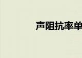 声阻抗率单位（声阻抗单位）