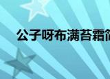 公子呀布满苔霜简谱（公子呀布满苔霜）