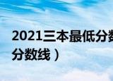 2021三本最低分数线福建的（2021三本最低分数线）
