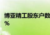 博亚精工股东户数连续3期下降 累计降幅8.42%