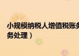 小规模纳税人增值税账务处理实例（小规模纳税人增值税账务处理）