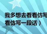我多想去看看仿写一段话100字（我多想去看看仿写一段话）