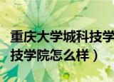 重庆大学城科技学院好不好（重庆大学城市科技学院怎么样）