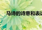马诗的诗意和表达的情感（马诗的诗意）