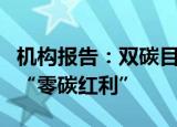 机构报告：双碳目标下产业优势再造红利点为“零碳红利”