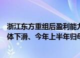 浙江东方重组后盈利能力下滑：近五年多项盈利能力指标整体下滑、今年上半年归母净利润同比大幅下滑超40%