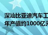 深汕比亚迪汽车工业园二期项目开工，达产后年产值约1000亿元