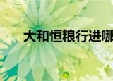 大和恒粮行进哪的粮食（大和恒粮行）