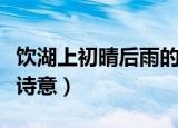 饮湖上初晴后雨的诗意诗意（饮湖上初晴后雨诗意）