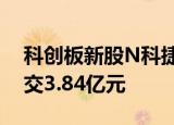 科创板新股N科捷上午收盘涨0.37% 半日成交3.84亿元