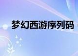 梦幻西游序列码（梦幻西游幸运序列号）