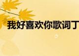 我好喜欢你歌词丁芙妮（我好喜欢你歌词）