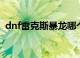 dnf雷克斯暴龙哪个图爆（dnf雷克斯暴龙）