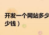 开发一个网站多少钱可以做（开发一个网站多少钱）