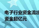 电子行业资金流出榜：三安光电等7股净流出资金超亿元