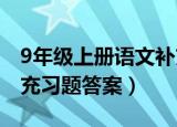9年级上册语文补充答案（九年级上册语文补充习题答案）