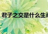 君子之交是什么生肖（正人君子是什么生肖）