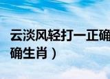 云淡风轻打一正确生肖数字（云淡风轻打一正确生肖）
