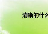 清晰的什么?（清晰的什么）