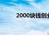2000块钱创业（5000块钱创业）
