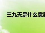 三九天是什么意思（四九天是什么意思）