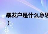 暴发户是什么意思?领导（暴发户是什么意思）
