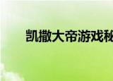 凯撒大帝游戏秘籍（凯撒大帝4秘籍）