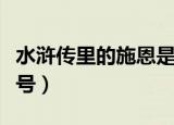 水浒传里的施恩是什么人物（水浒传施恩的绰号）
