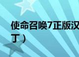 使命召唤7正版汉化补丁（使命召唤7优化补丁）