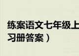 练案语文七年级上册答案（七年级上册语文练习册答案）